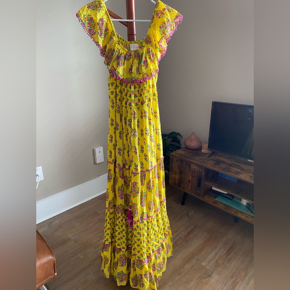 💛 Miss June Paris Boho Maxi Dress – Bright, Romantic & Rarely Worn 💛